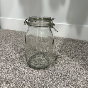 Clear Glass Storage Jar